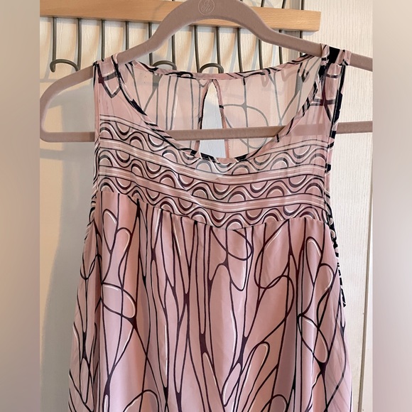 NWT Robbie Bee Sleeveless Dress Blush, Navy & White size 8 - Picture 4 of 10